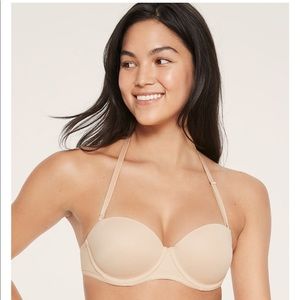 Pink multi-way push up bra in beige